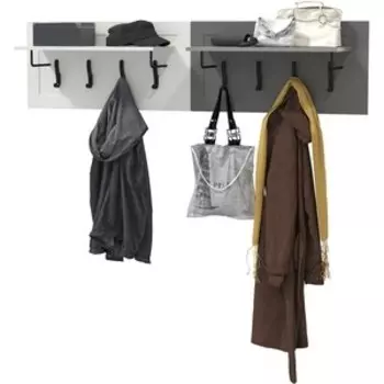 Набор вешалок Моби Остин 15.12 2 шт цвет белый шагрень/серый графит (1027974)