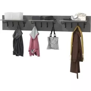 Набор вешалок Моби Остин 15.12 3 шт цвет серый графит (1027973)