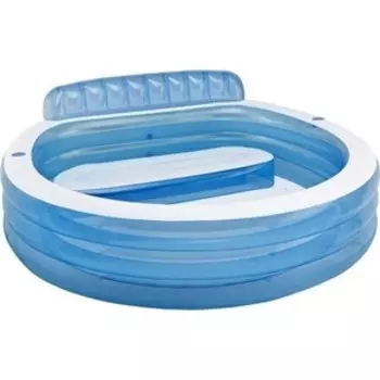 Надувной бассейн Intex семейный с сиденьем и спинкой с57190 (224х216х76 см)