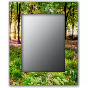 Настенное зеркало Дом Корлеоне Лесные цветы 50x65 см