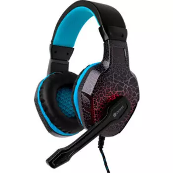 Наушники с микрофоном Oklick HS-L400G ZEUS черный/синий 1.8м мониторные оголовье (359480)