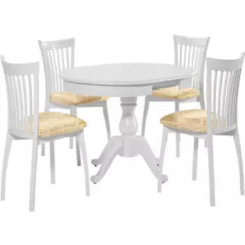 Обеденная группа Аврора Фабрицио эмаль белая