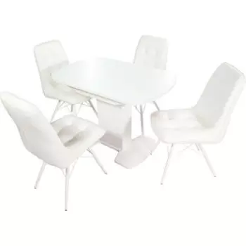 Обеденная группа Аврора Корсика бордо белый