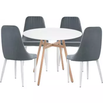 Обеденная группа Woodville Ада white / gray (579117)