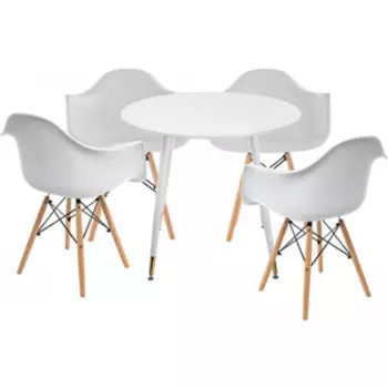 Обеденная группа Woodville Амител white / wood (579075)