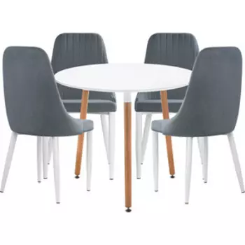 Обеденная группа Woodville Уин 80 white / gray (579107)