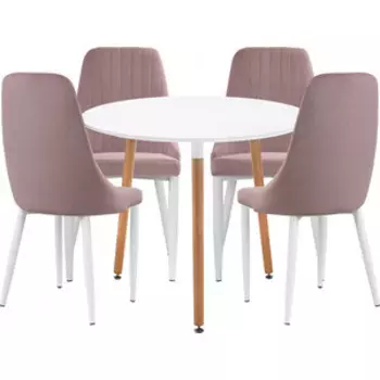 Обеденная группа Woodville Уин 80 white / light purple (579105)