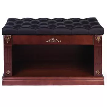 Обувница Мебелик Сильвия экокожа коричневый, темно-коричневый (П0002036)