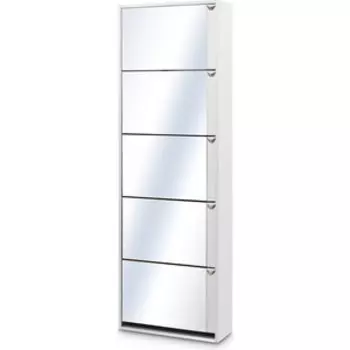 Обувница Вентал Арт К-5 (зеркальная) белый