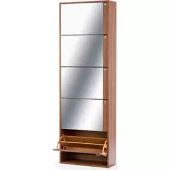 Обувница Вентал Арт К-5 (зеркальная) темный орех