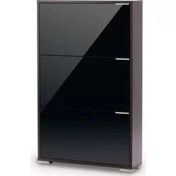 Обувница Вентал Арт Viva-3 стекло венге/черный глянец