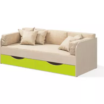 Одноярусная кровать с ящиками Seven dreams Seven dreams Belden (sd-100 цвет дуб млечный лайм)