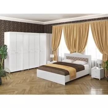 Олимп Спальня Монако-4 мягкая спинка (МН-9+МН-9А+МН-26 2шт+МН-47+МН-53+МН-67)