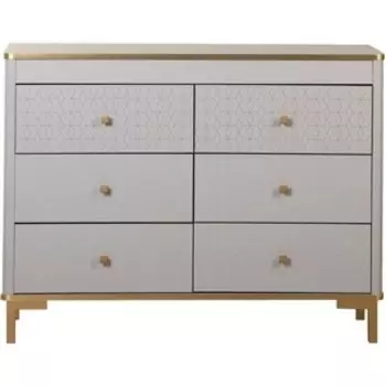 ОЛМЕКО Комод 65.01 ''Антре'' (серый / золото)