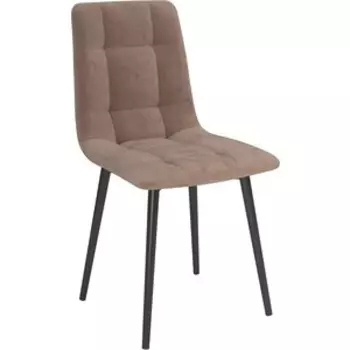 ОЛМЕКО Стул ''Белла'' /(велюр тенерифе хумус / металл черный)