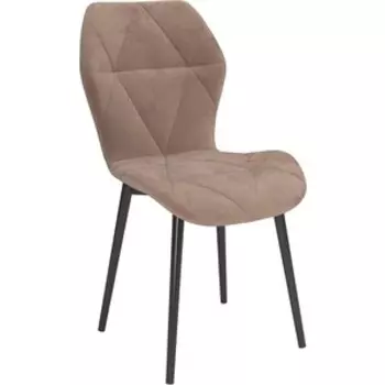 ОЛМЕКО Стул ''Дора'' (металл: черный)/(велюр тенерифе хумус)