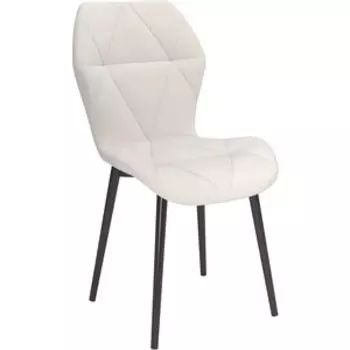 ОЛМЕКО Стул ''Дора'' (металл: черный)/(велюр тенерифе крем)