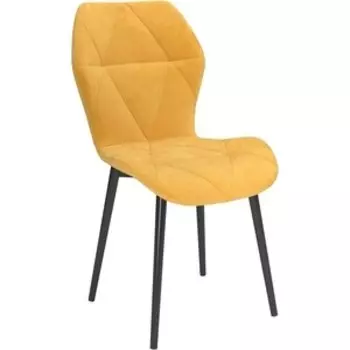 ОЛМЕКО Стул ''Дора'' (металл: черный)/(велюр тенерифе куркума)