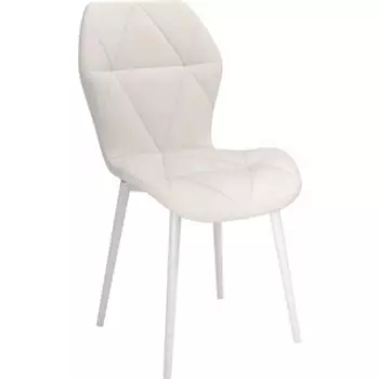 ОЛМЕКО Стул ''Дора'' /(велюр тенерифе крем / металл белый)