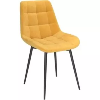 ОЛМЕКО Стул ''Кварта'' (металл: черный)/(велюр тенерифе куркума )