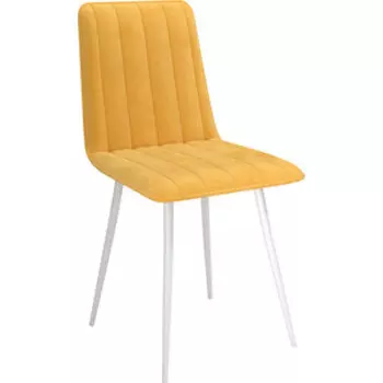 ОЛМЕКО Стул ''Тахо'' /(велюр тенерифе куркума/ металл белый)