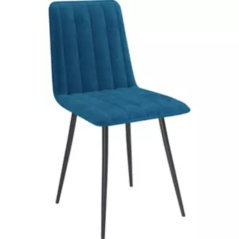 ОЛМЕКО Стул ''Тахо''/(велюр тенерифе океан / металл черный)