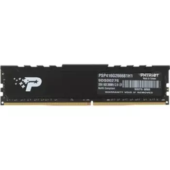 Память DDR4 PATRIOT 16Gb 2666MHz PSP416G266681H1 Signature Premium RTL PC4-21300 CL19 DIMM 288-pin 1.2В single rank (PSP416G266681H1)