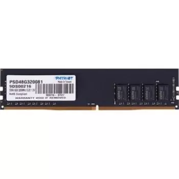 Память DDR4 PATRIOT 8Gb 3200MHz PSD48G320081 Signature RTL PC4-25600 CL22 DIMM 288-pin 1.2В single rank (PSD48G320081)