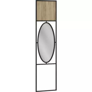 Панель R-home Loft дуб натуральный с зеркалом для прихожей