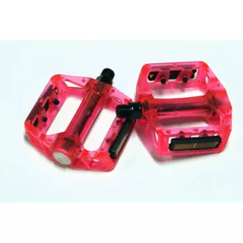 Педали FEIMIN FP-801red.110*100 мм, BMX, база пластик, стальная ось.327гр, красные, подшипник