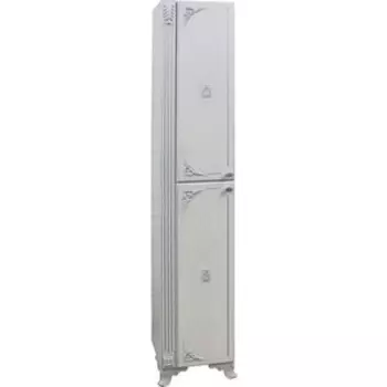 Пенал Mixline Людвиг 35х186 петли слева, белый, патина серебро (4640030867516)