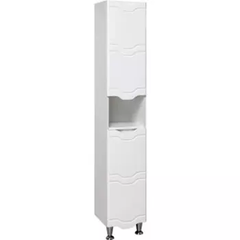 Пенал Runo Стиль 30х175 правый, с корзиной для белья, белый (00000001122)