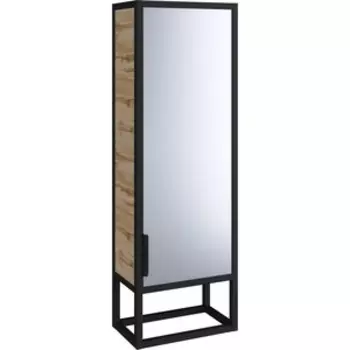 Пенал зеркальный 1Marka Grunge Loft 35х90 правый, дуб вотан (Ц0000007989)