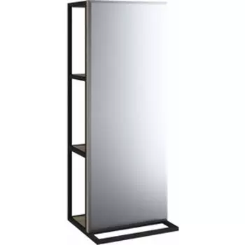 Пенал зеркальный 1Marka Grunge Loft 35х90 правый, дуб вотан (Ц0000007985)