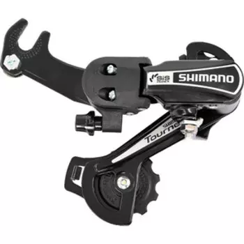 Переключатель скоростей Shimano задний Tourney, TY21-B, GS, 6ск., крепление на ось, черный, б/уп.