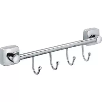 Планка с 4 крючками Fixsen Kvadro (FX-61305B-4)
