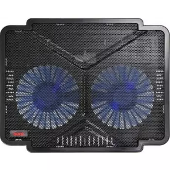 Подставка для ноутбука Buro BU-LCP140-B214 14'' 335x265x22 мм 1xUSB 2x 140 мм FAN 480 г металлическая сетка/пластик черный