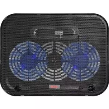 Подставка для ноутбука Buro BU-LCP140-B214H 14'' 338x255x22 мм 1xUSB 2x 140 мм FAN 480 г металлическая сетка/пластик черный