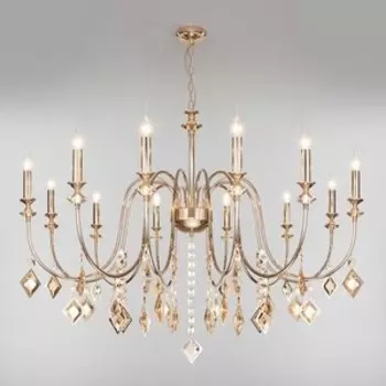 Подвесная люстра Eurosvet Telao 10120/12 золото/тонированный хрусталь Strotskis Smart