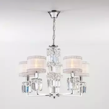 Подвесная люстра Eurosvet Zaffiro 10099/5 хром/прозрачный хрусталь Strotskis