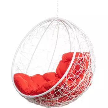 Подвесное кресло BiGarden Kokos white BS без стойки красная подушка