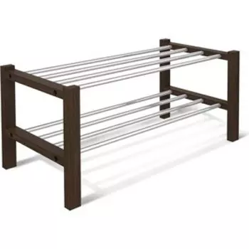 Полка для обуви Sheffilton Альберо SHT-SR9 венге/хром лак