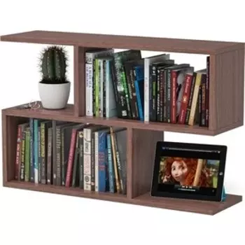 Полка книжная Мебельный двор С-МД-КН05 ясень шимо тёмный (1023585)