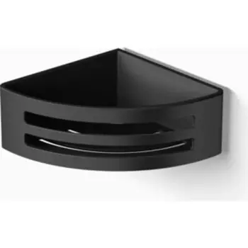 Полка Langberger угловая, с пластиком, черная (75660-BPC)