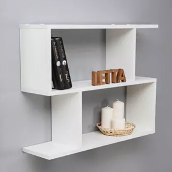 Полка навесная Letta Zett белое тиснение 68х53,2х18 (L2964)