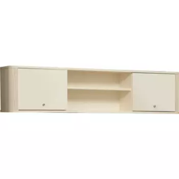 Полка навесная ОЛМЕКО 43.18 Стефани бежевый/профиль: Kroning слоновая кость патина