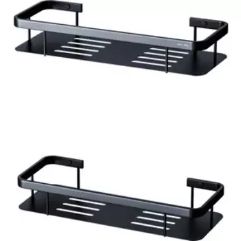 Полка-решетка Am.Pm Sense L двухярусная, черная (A7453222)