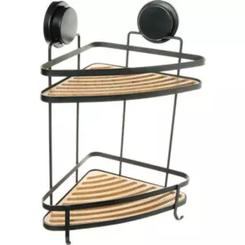 Полка-решетка Fixsen Magic двухярусная, угловая, черная (FX-920B-2)