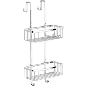 Полка-решетка Langberger навесная, двухярусная, хром (70264)