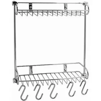 Полка-решетка Wasserkraft двойная, хром (K-1422)